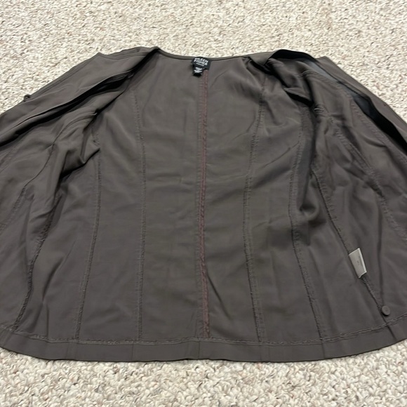 Eileen Fisher Brown Jacket Wool Viscose Sz M Petite Minimalist Lagenlook - Picture 4 of 9
